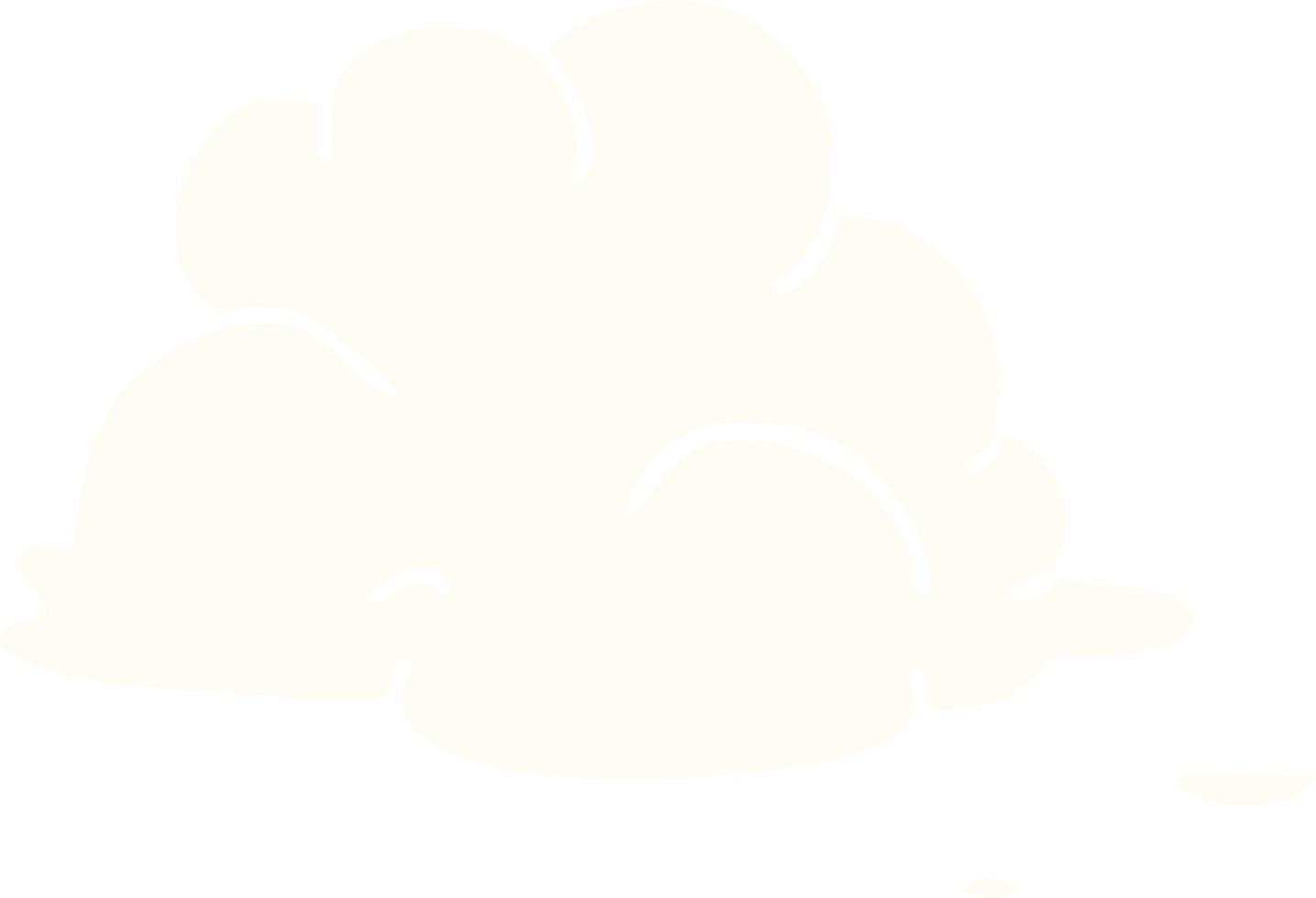 cartoon doodle fluffy white clouds vector