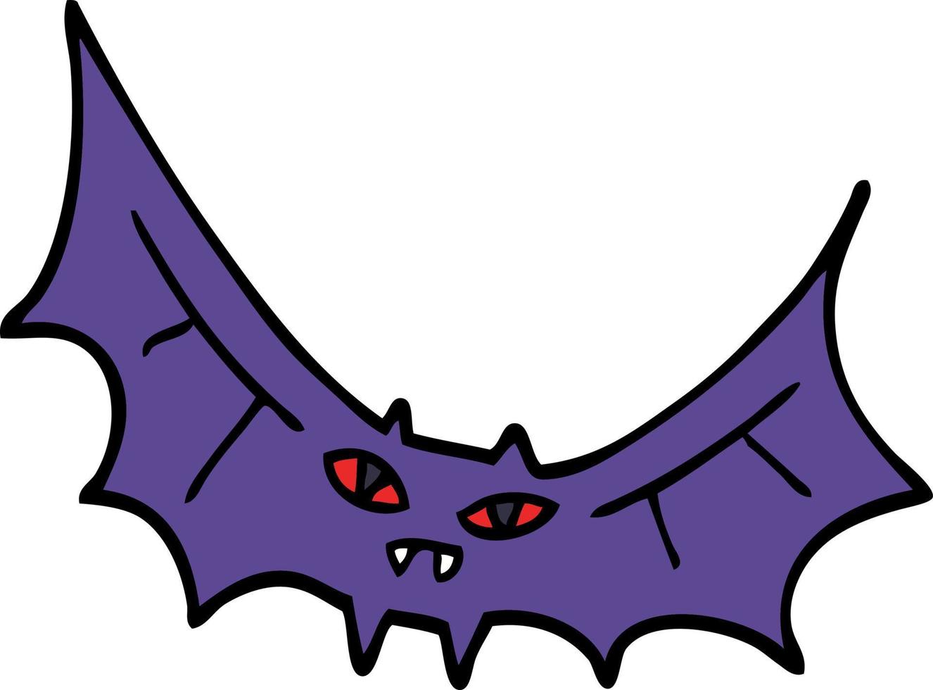 cartoon doodle bat vector