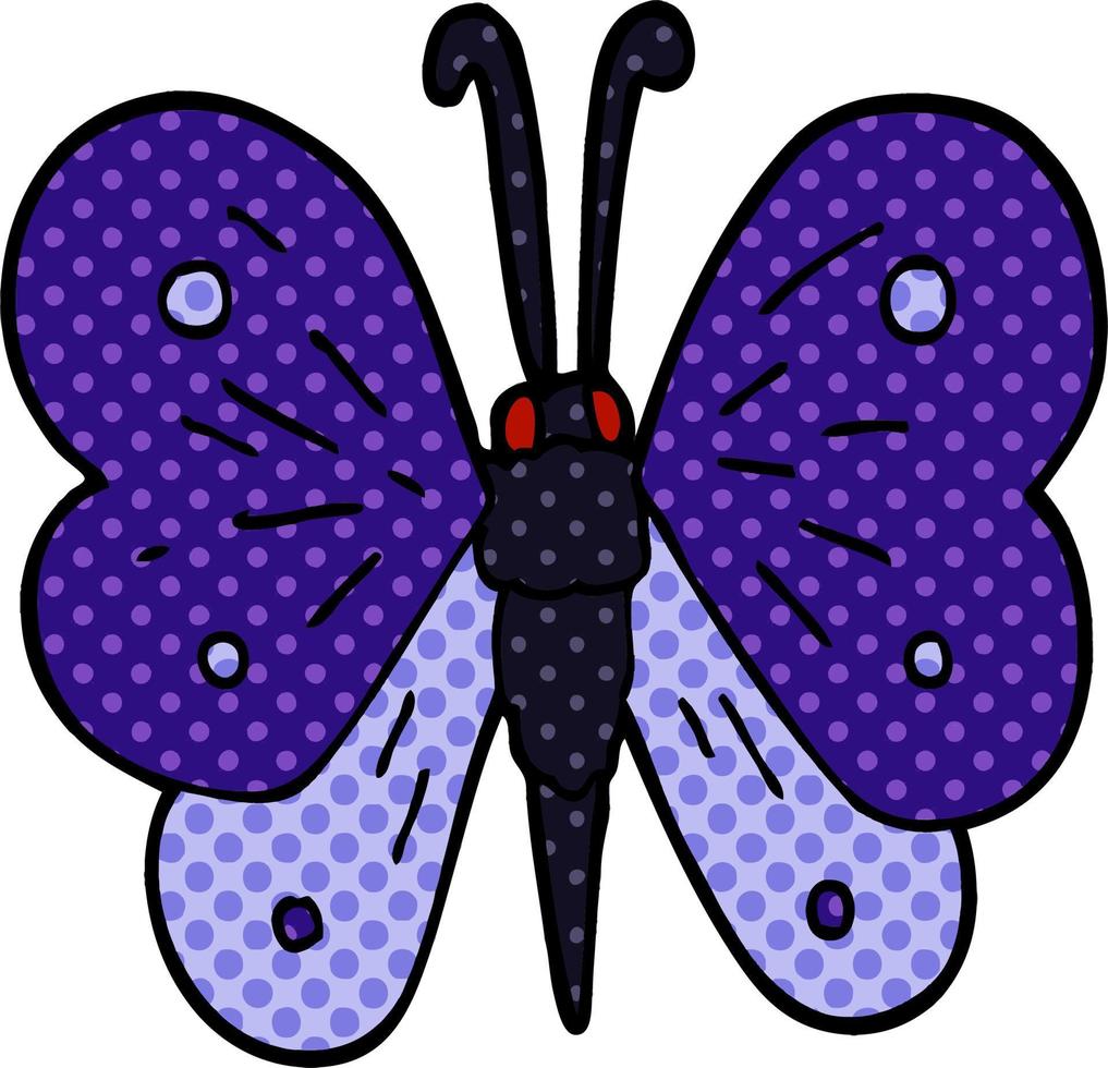 cartoon doodle butterfly vector