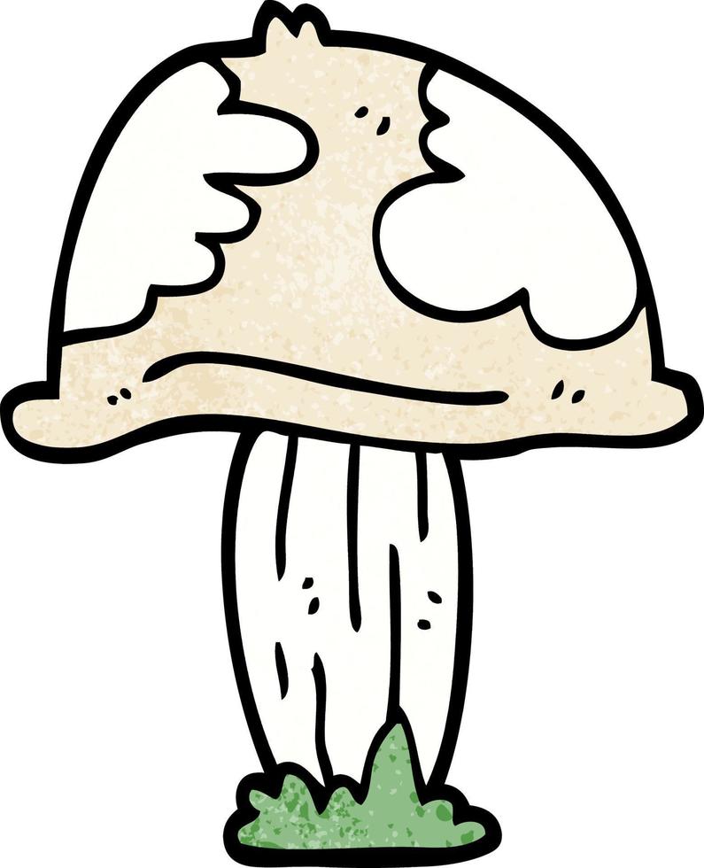 cartoon doodle wild mushroom vector