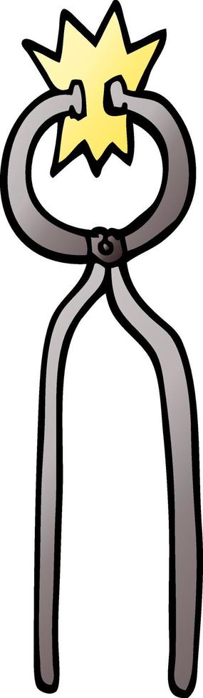 cartoon doodle clamps vector