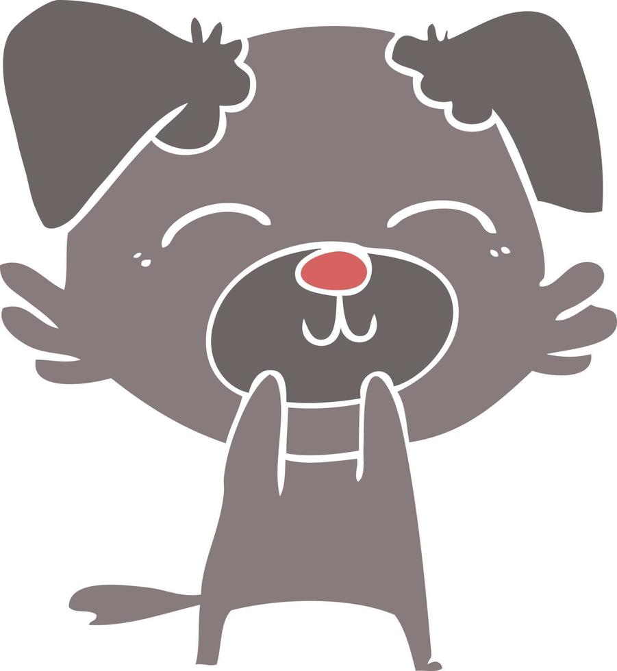 flat color style cartoon dog vector