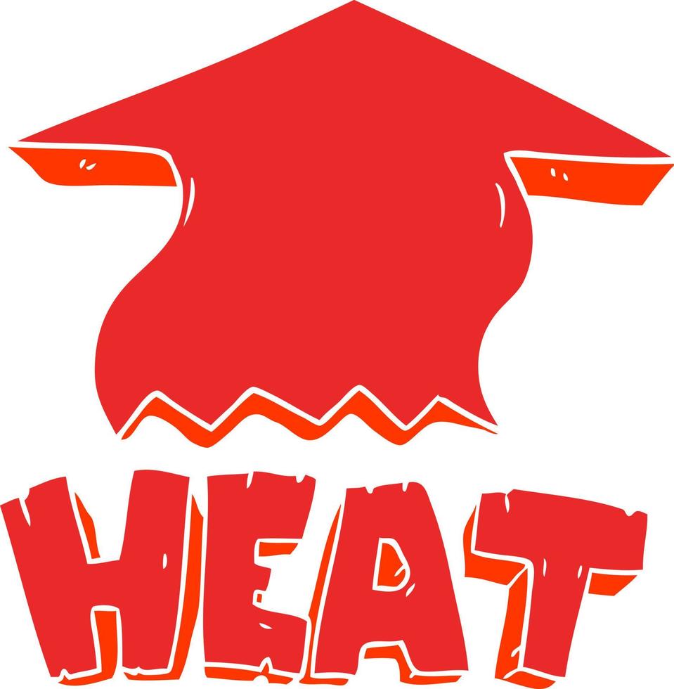 flat color style cartoon heat symbol vector