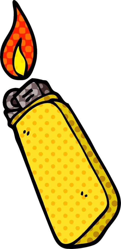 cartoon doodle disposable lighter vector