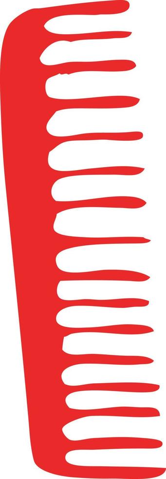 flat color illustration of comb vector