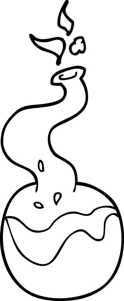 line drawing cartoon experiment potions vector