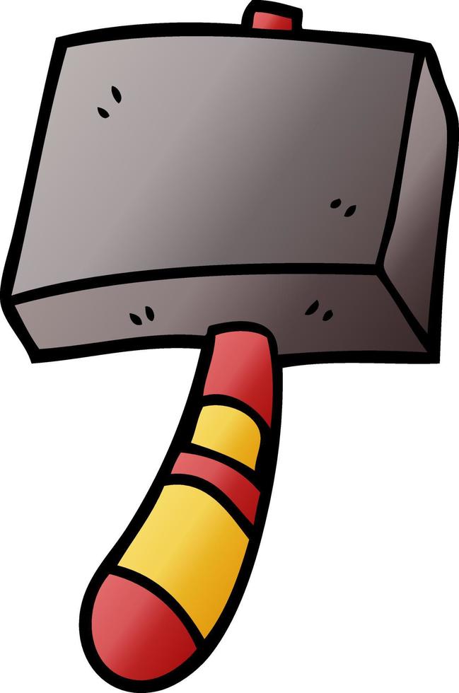 cartoon doodle hammer vector