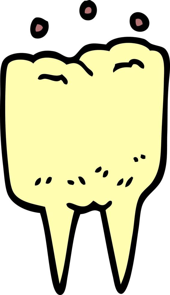 cartoon doodle tooth vector