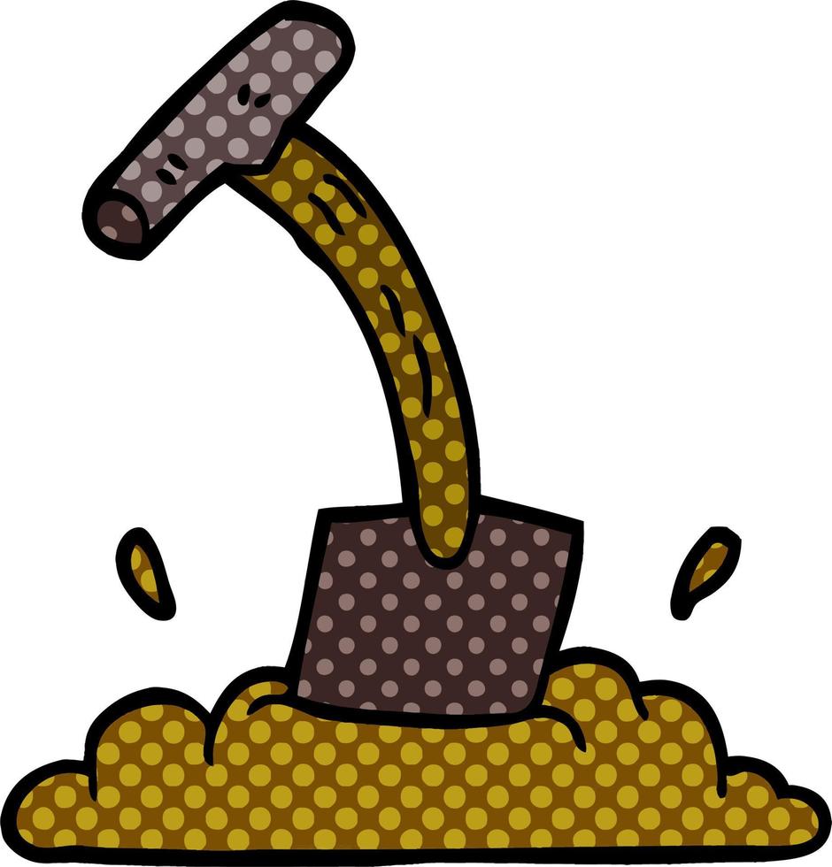 cartoon doodle spade vector