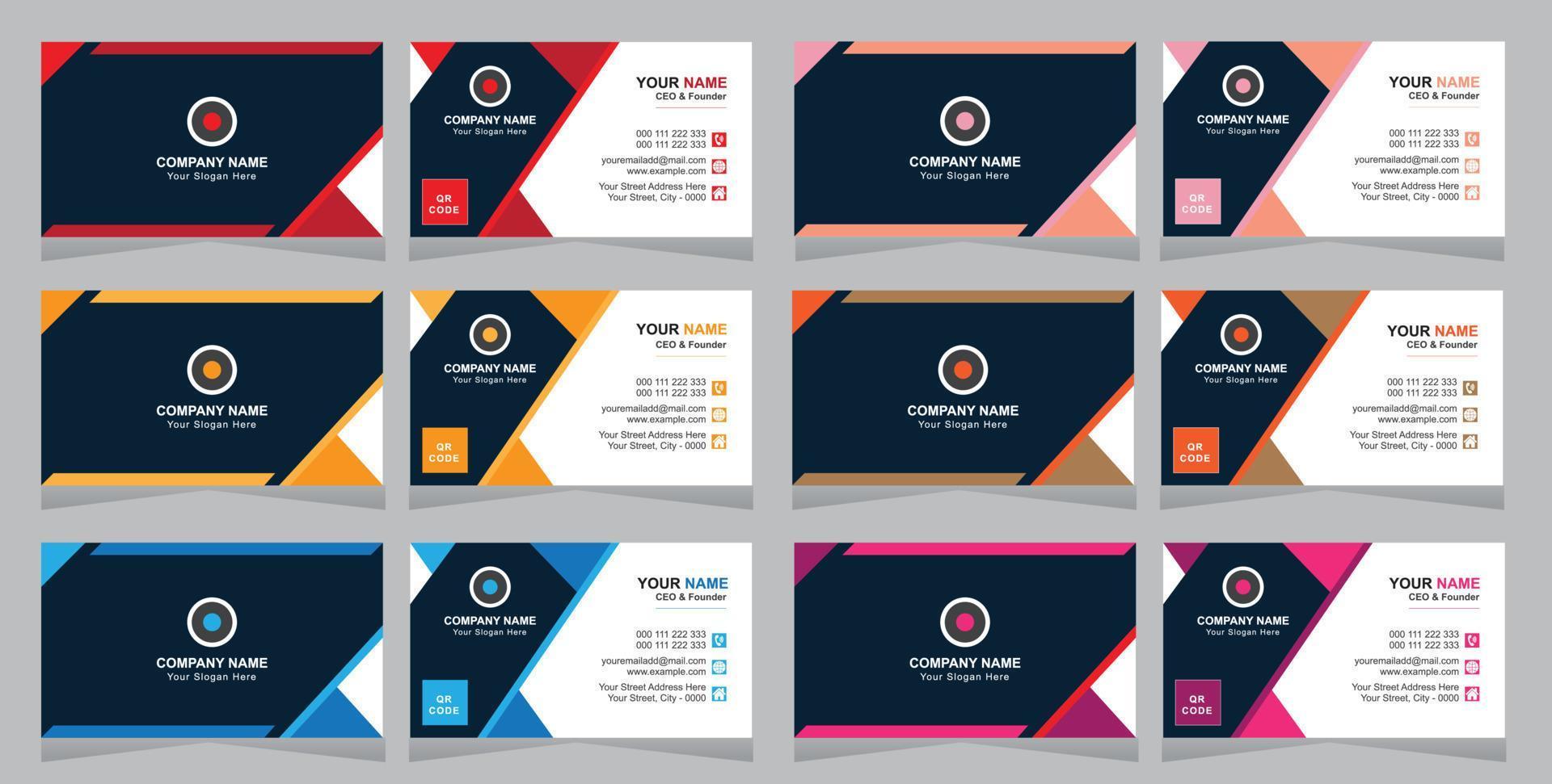 Professional Business Card Design vector