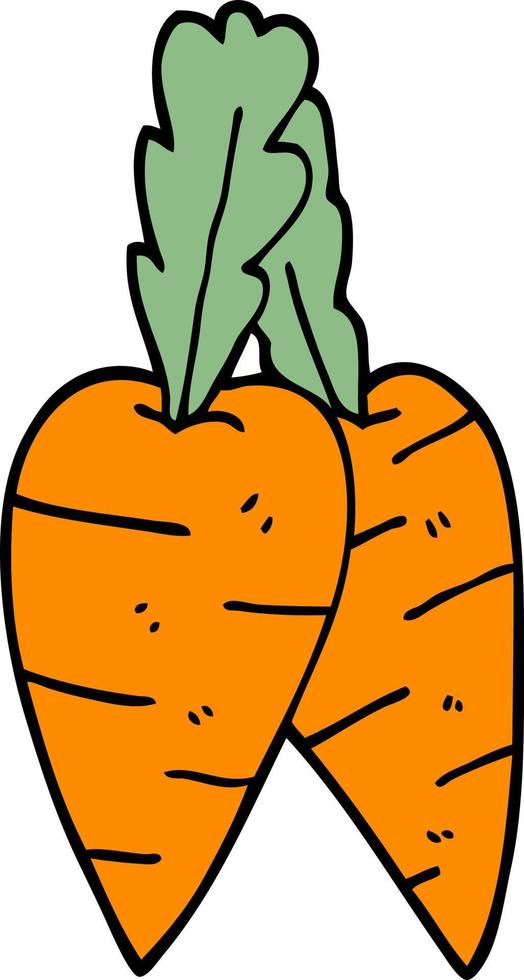 cartoon doodle carrots vector