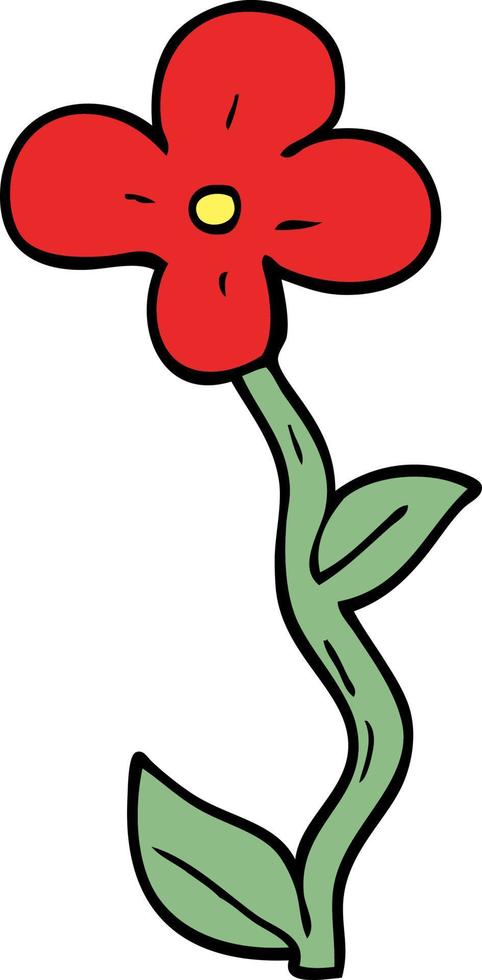 cartoon doodle flower vector