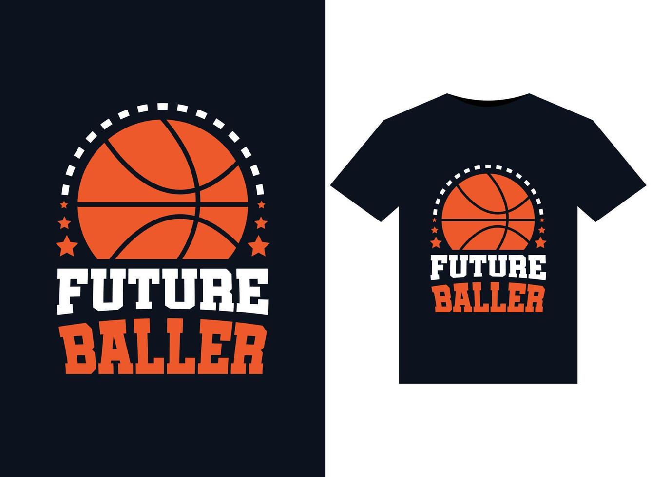 Future Baller illustrations for the print-ready T-Shirts design vector