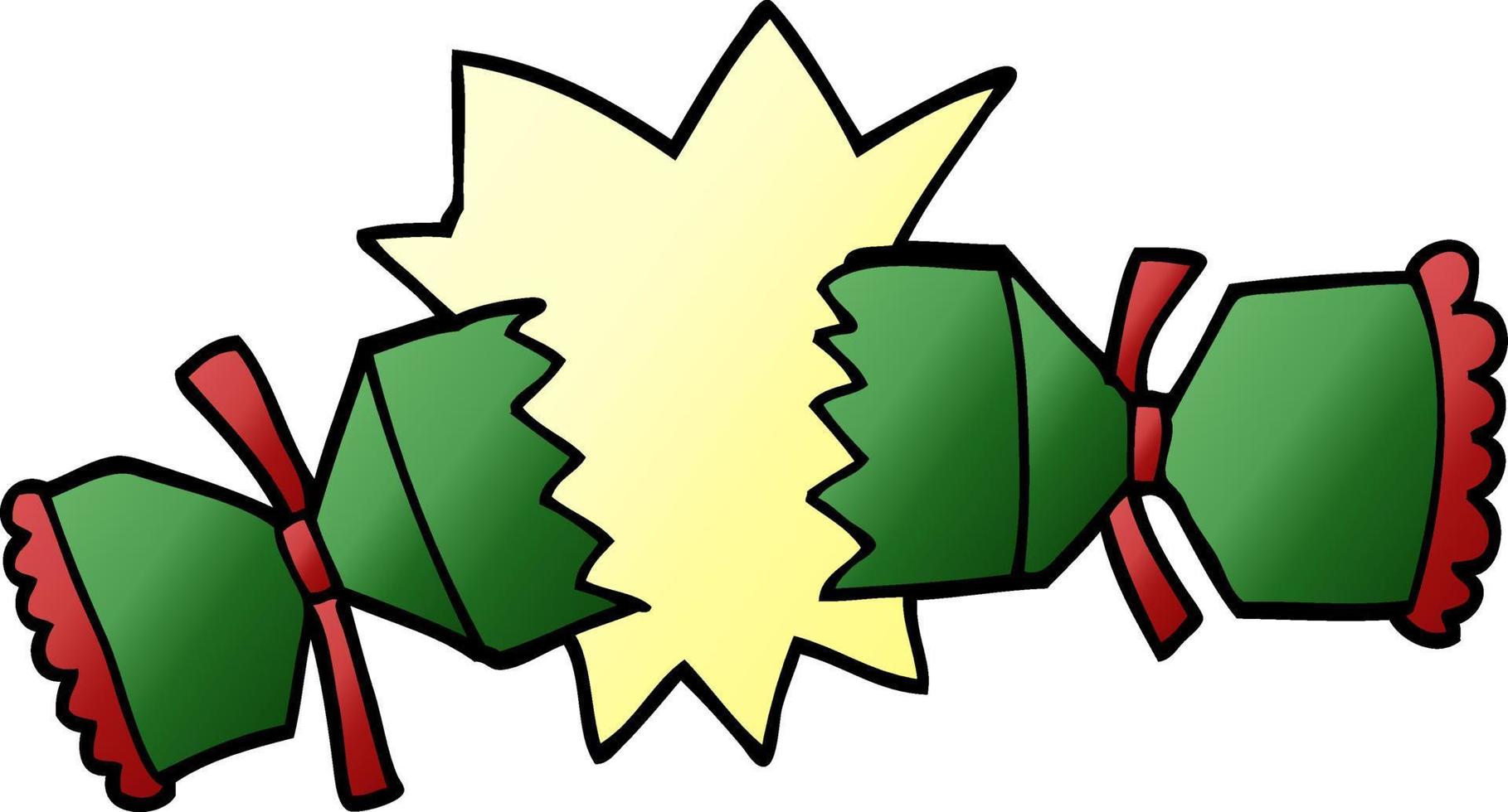 cartoon doodle exploding cracker vector