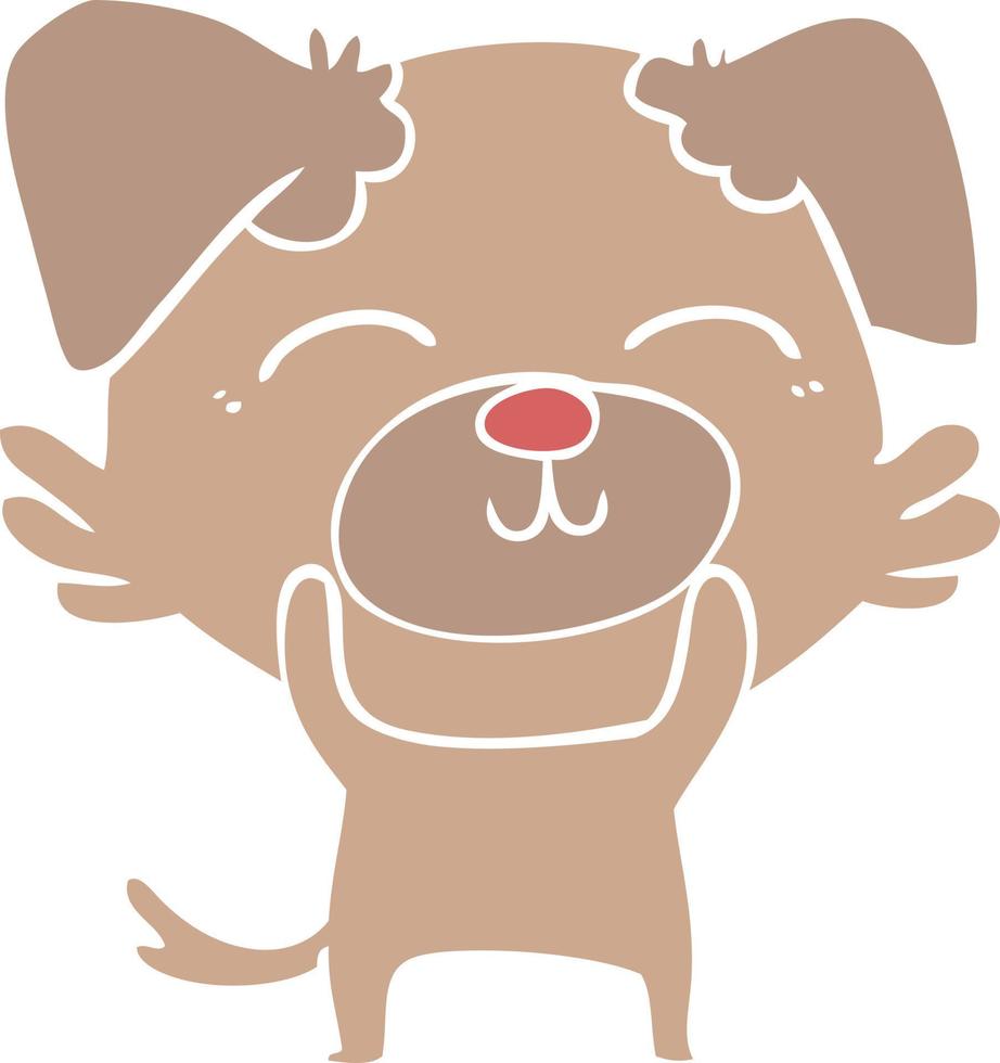 flat color style cartoon dog vector