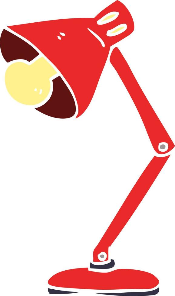 cartoon doodle angled desk lamp vector