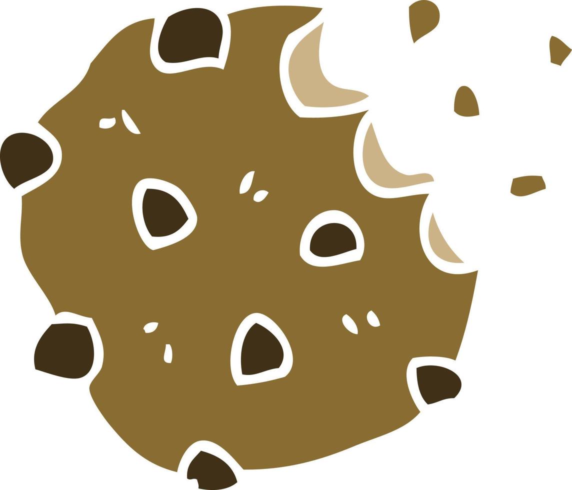 cartoon doodle chocolate biscuit vector