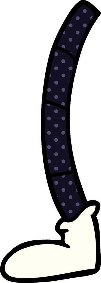 cartoon doodle retro leg vector