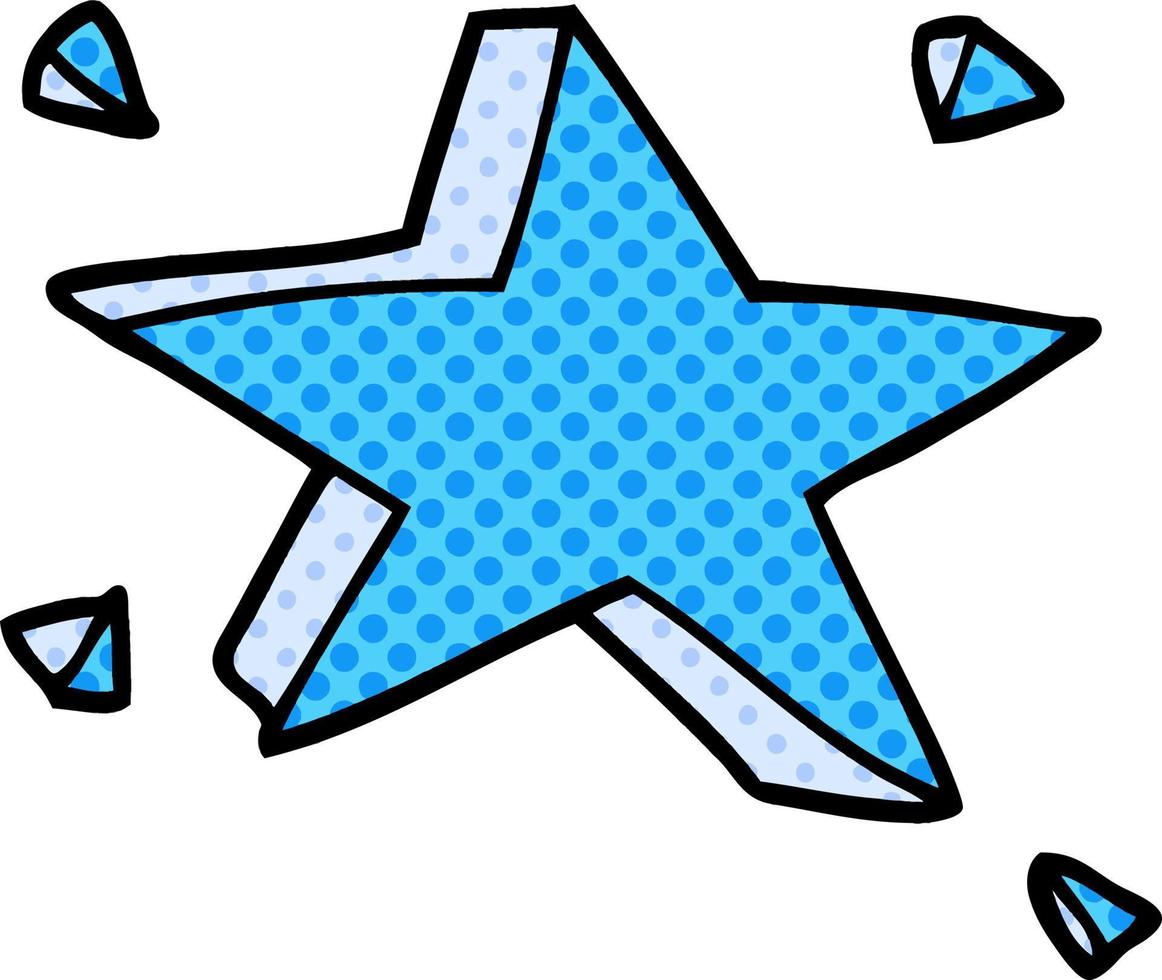 cartoon doodle star vector