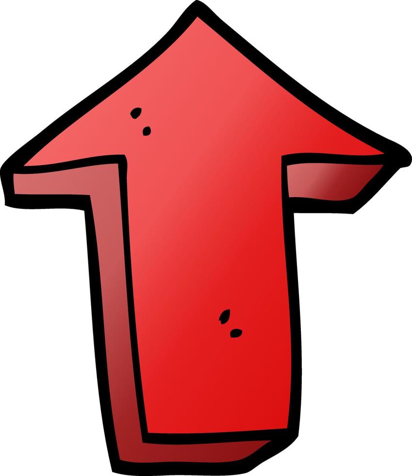 cartoon doodle arrow pointing direction vector