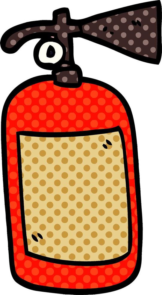 cartoon doodle fire extinguisher vector