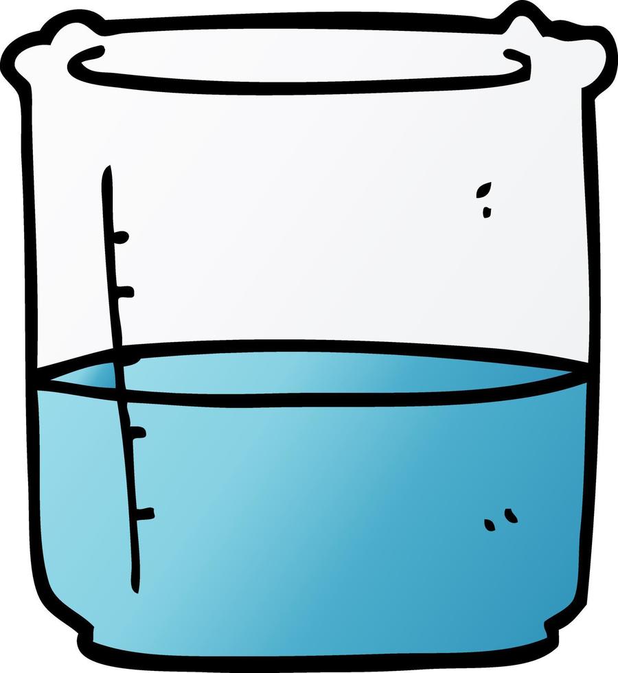 caricatura, garabato, ciencia, vaso de precipitados vector