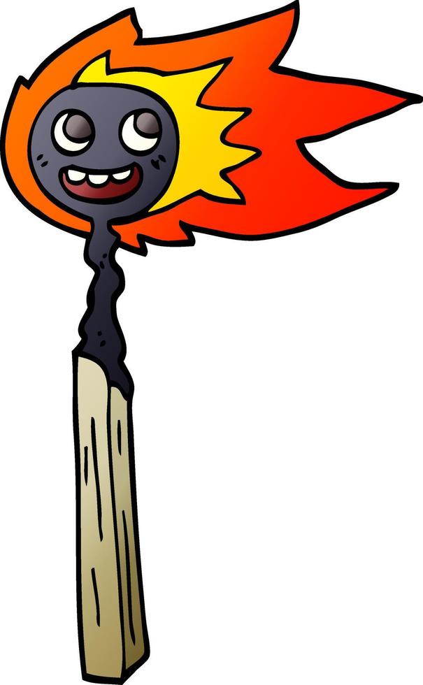 cartoon doodle match vector