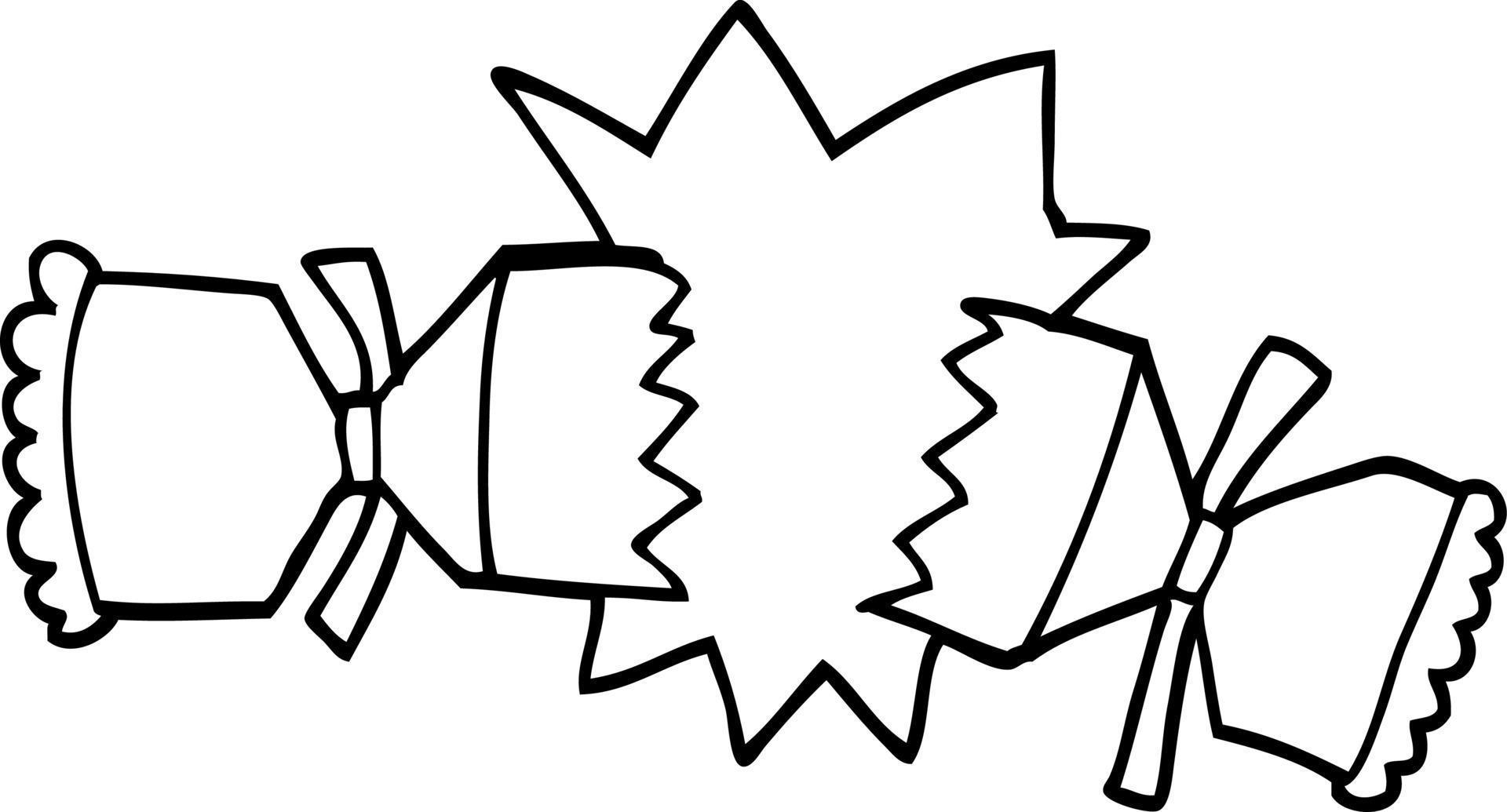 line drawing cartoon cracking cracker 12145831 Vector Art at Vecteezy