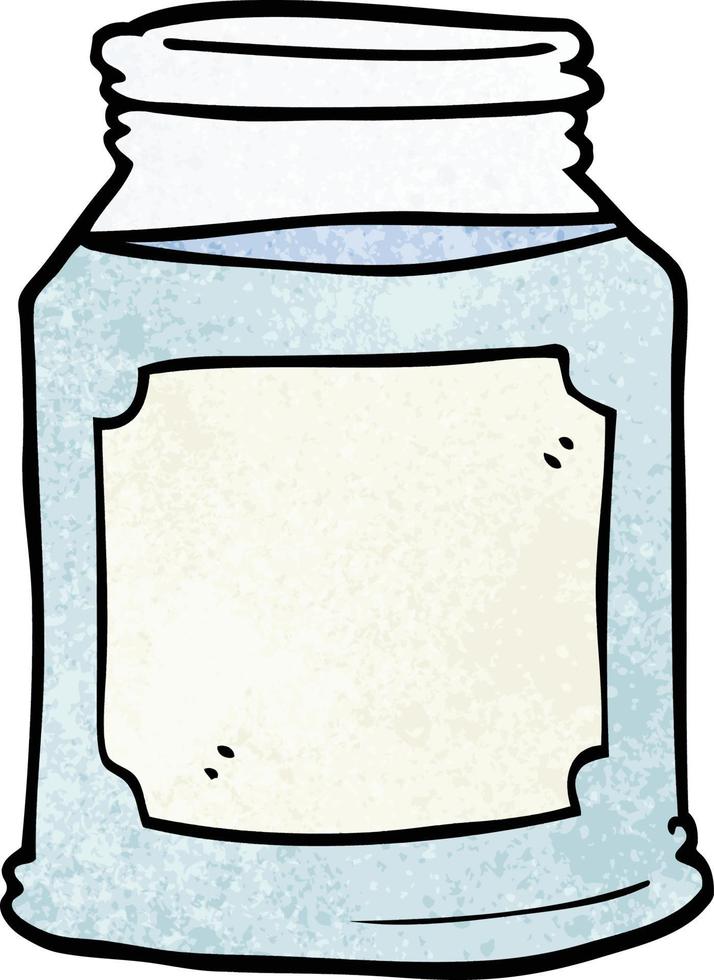 cartoon doodle candle in jar vector