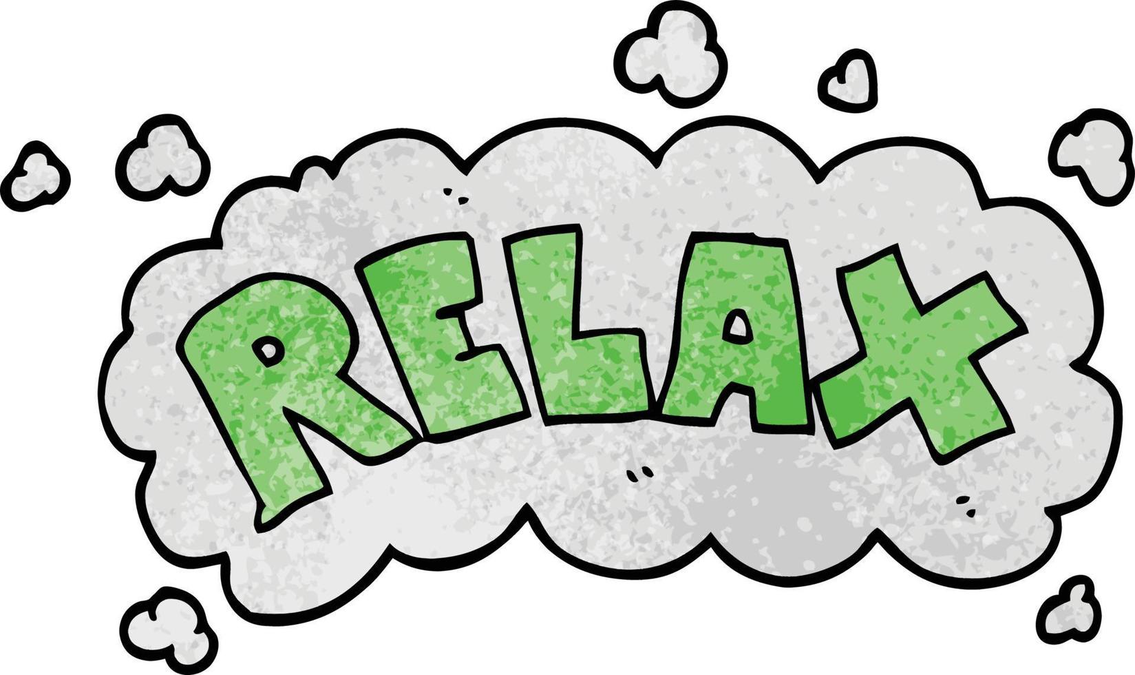 cartoon doodle relax symbol vector