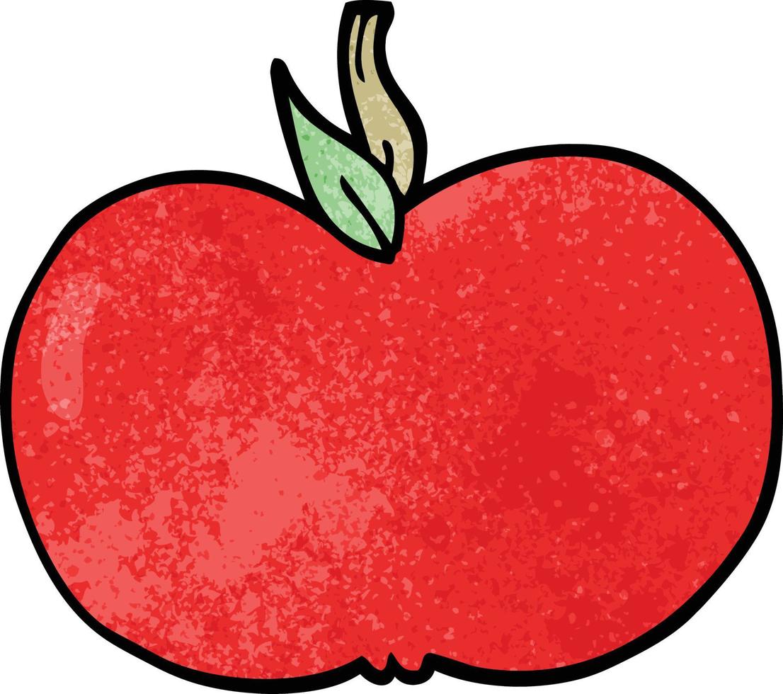 cartoon doodle juicy apple vector