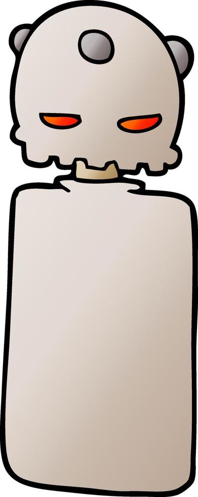 cartoon doodle robot vector