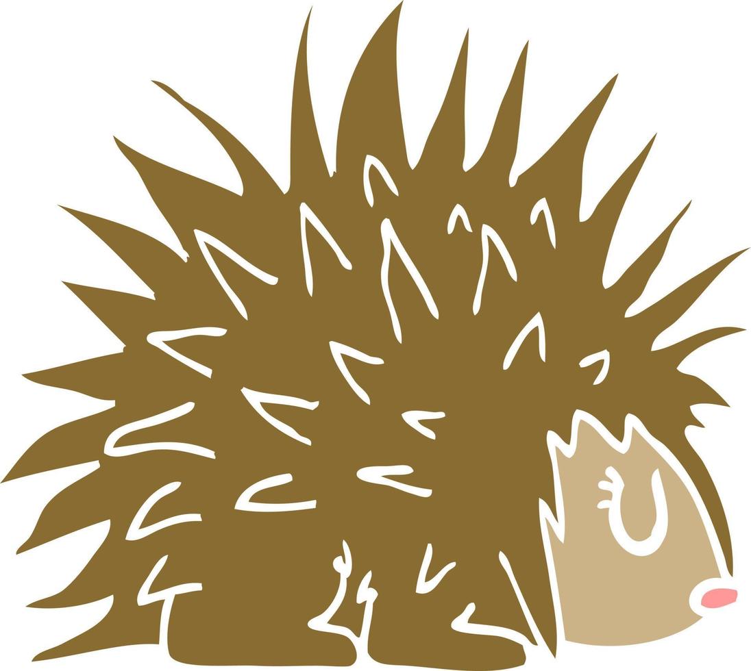 cartoon doodle spiky hedgehog vector