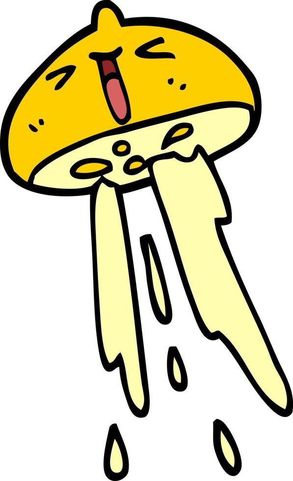 cartoon doodle squirting lemon vector