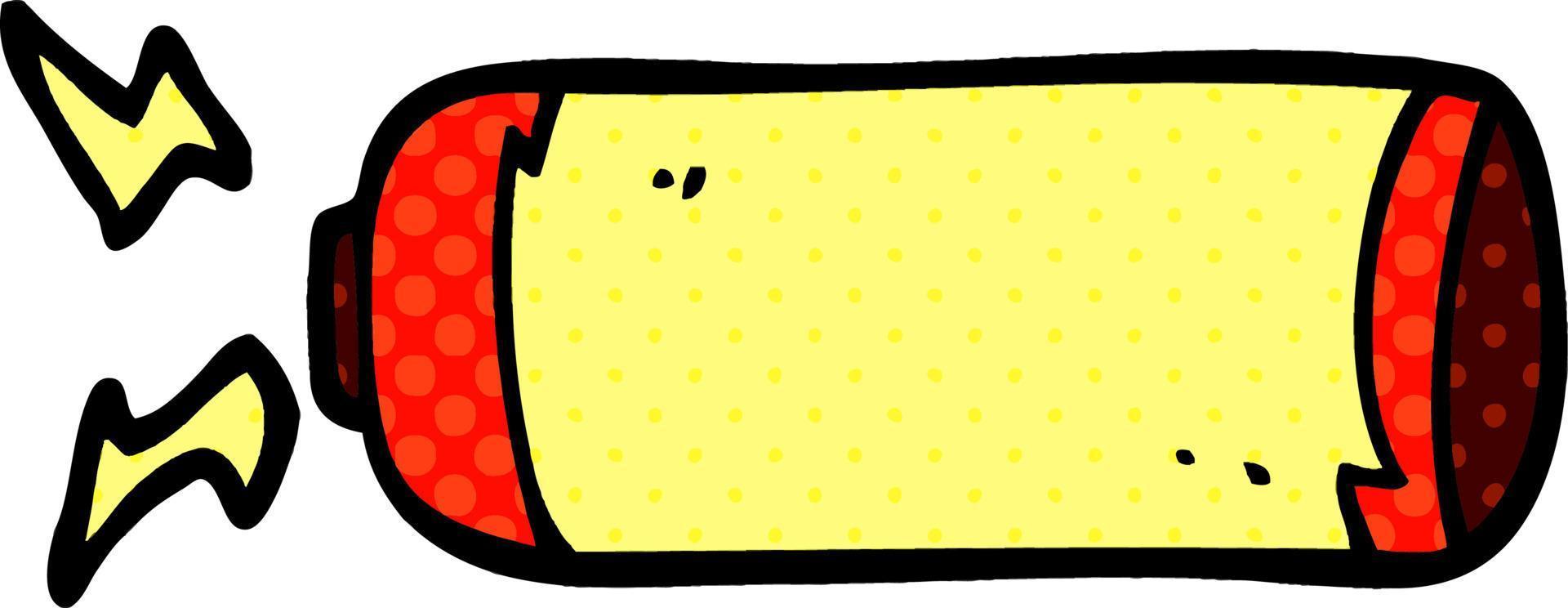 cartoon doodle battery vector