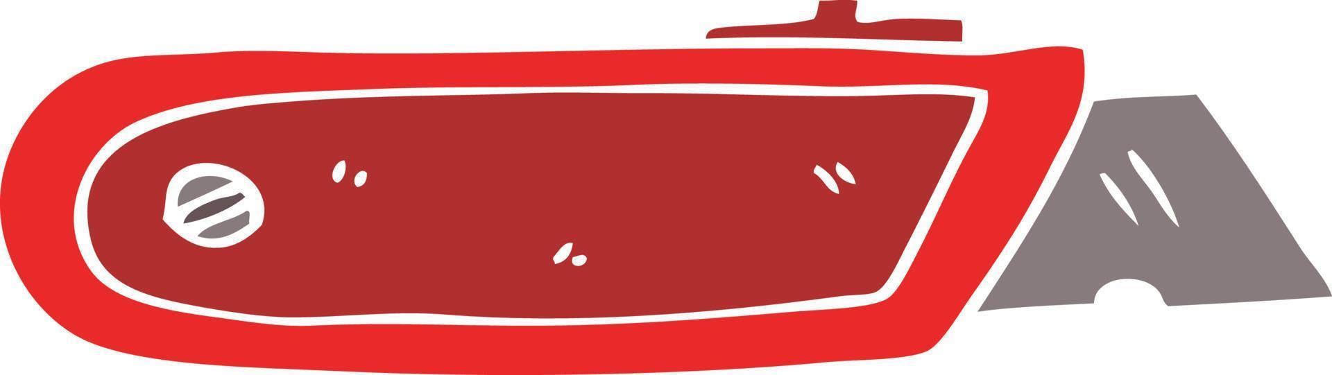 cartoon doodle work knife vector