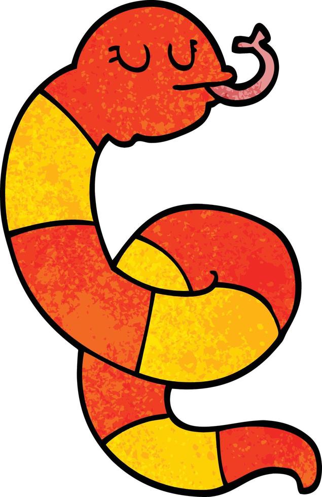cartoon doodle poisonous snake vector