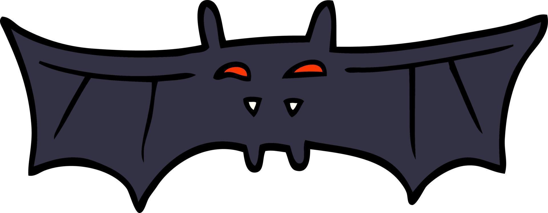 cartoon doodle vampire bat vector