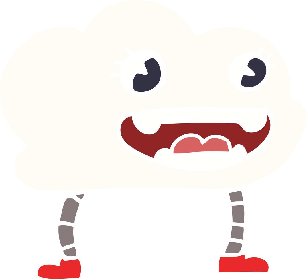 cartoon doodle expressive weather cloud vector