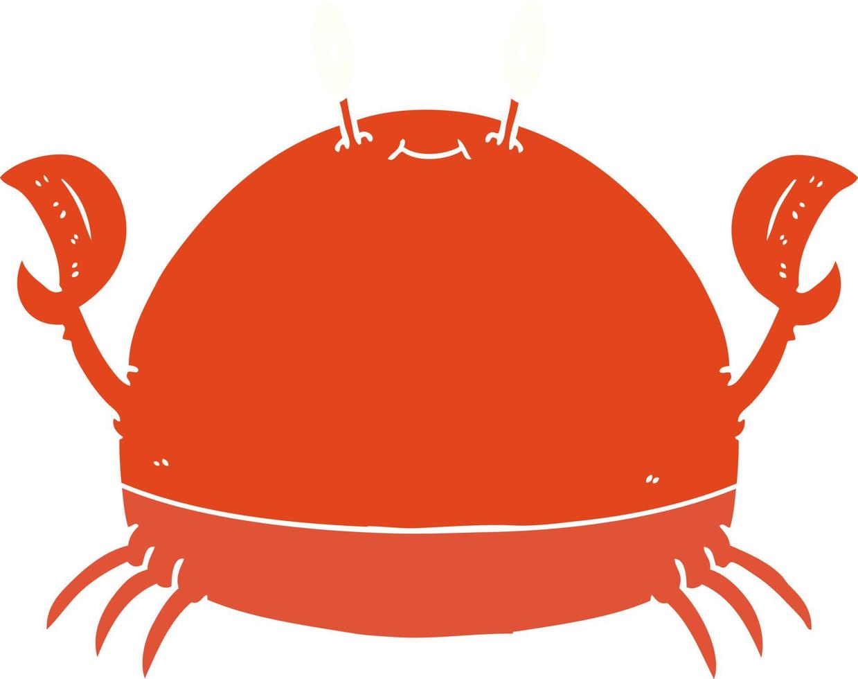 flat color style cartoon crab vector