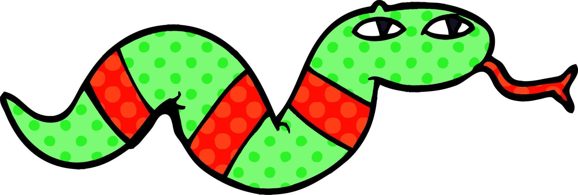 serpiente garabato de dibujos animados vector