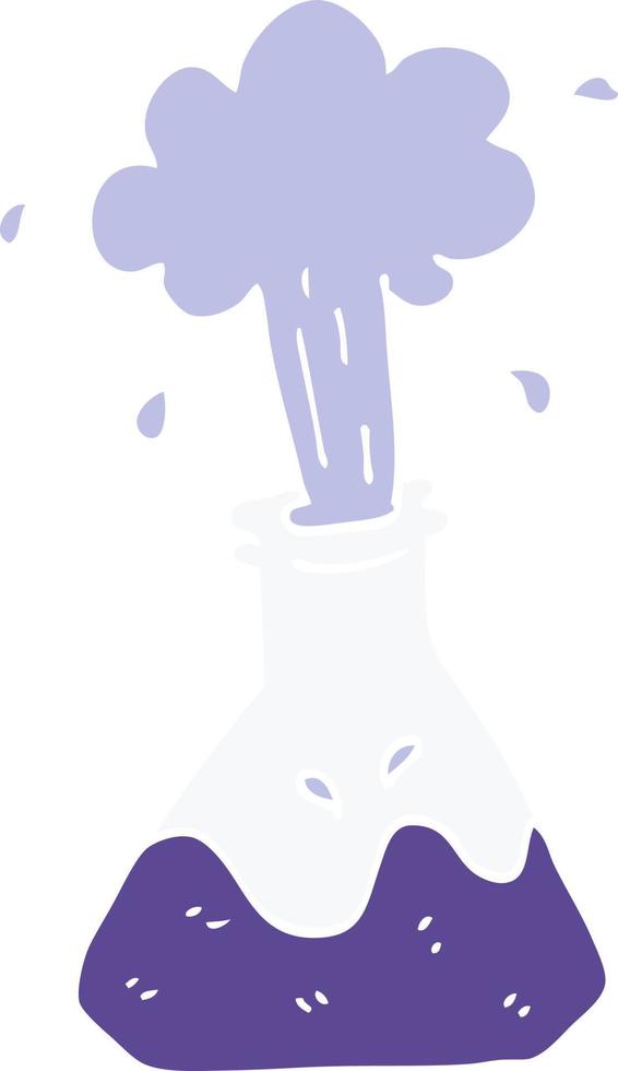 cartoon doodle exploding chemical set vector