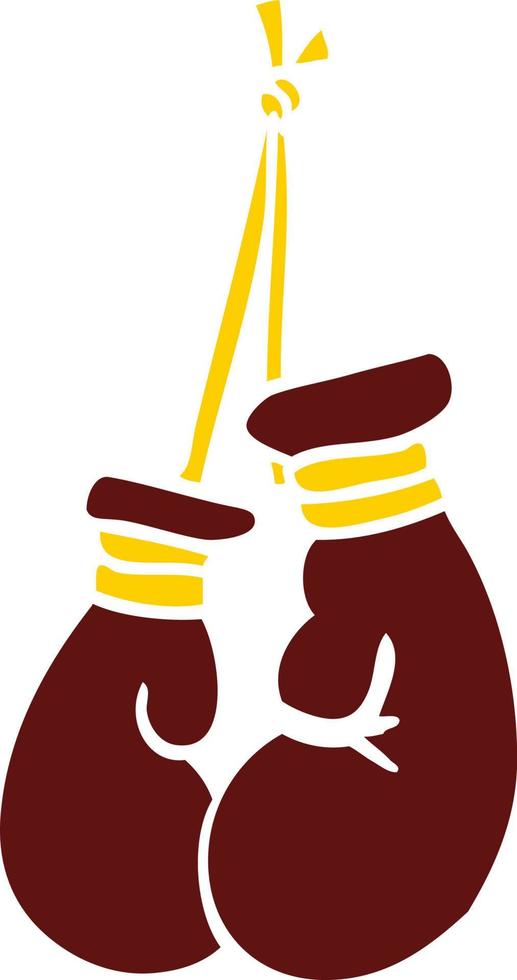 cartoon doodle boxing gloves vector