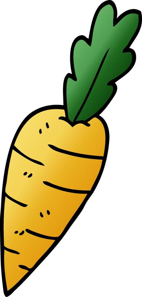 cartoon doodle organic carrot vector