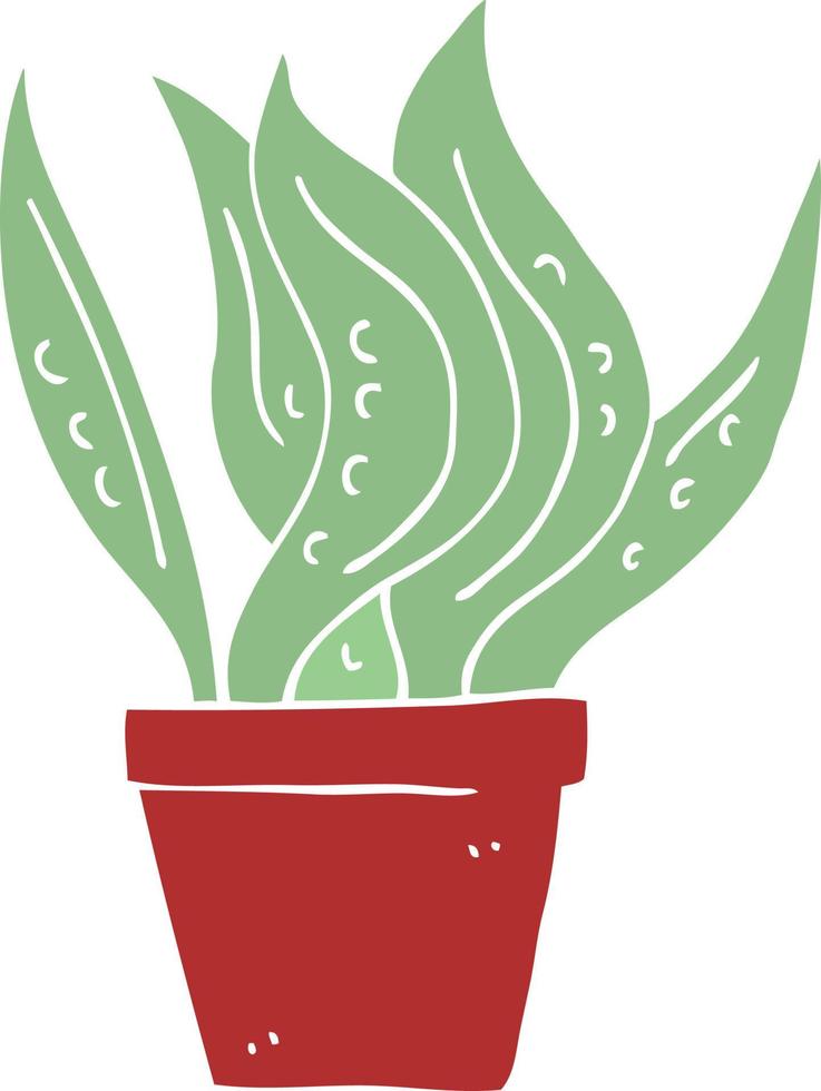 cartoon doodle house plant vector