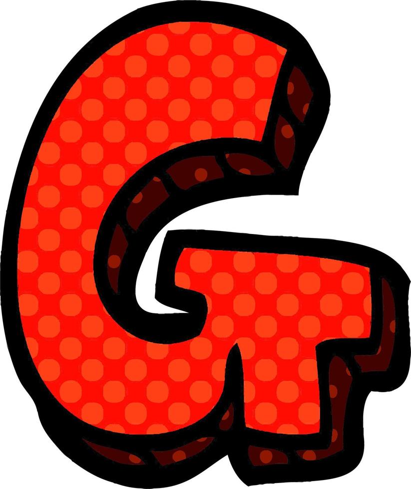 cartoon doodle letter g vector