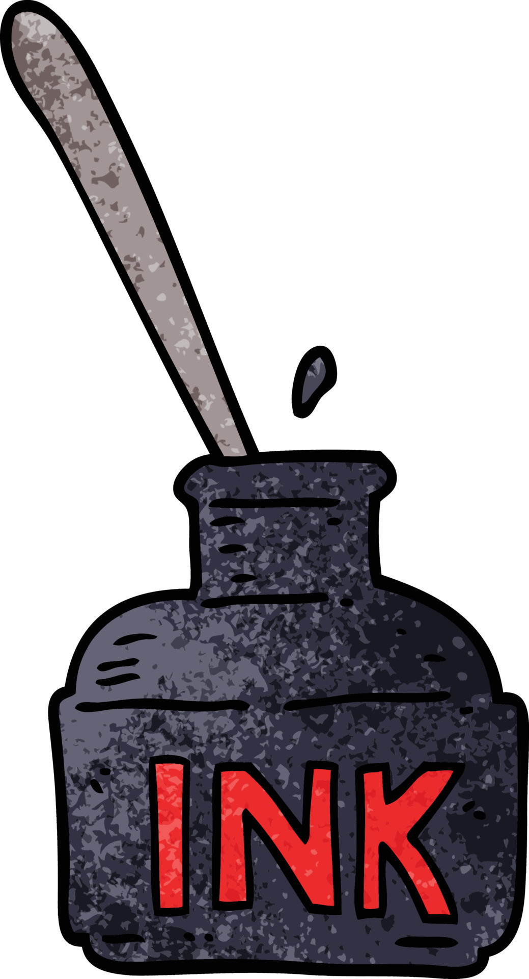 cartoon doodle ink bottle 12146524 Vector Art at Vecteezy