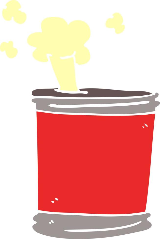 cartoon doodle can of beer vector