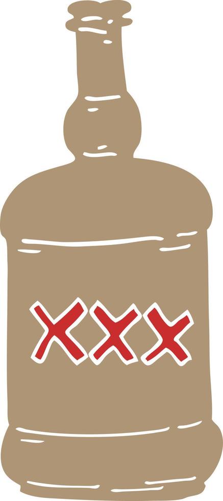 cartoon doodle spirits bottle vector
