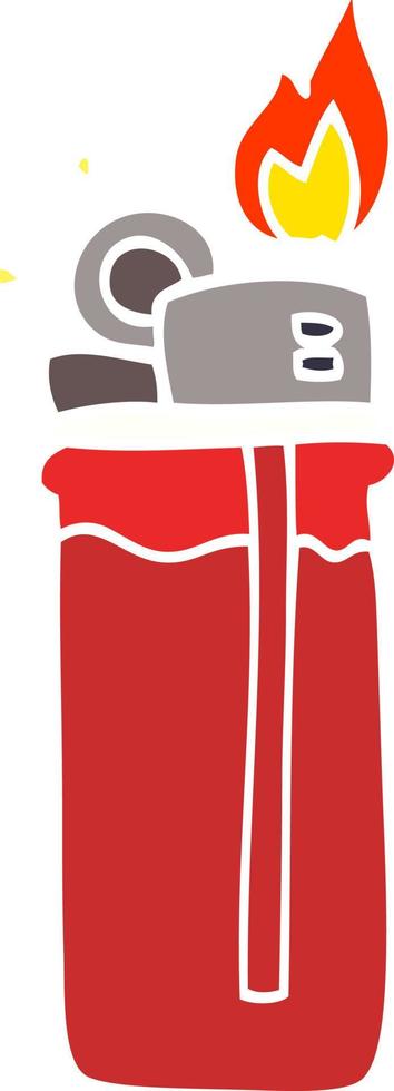cartoon doodle disposable lighter vector